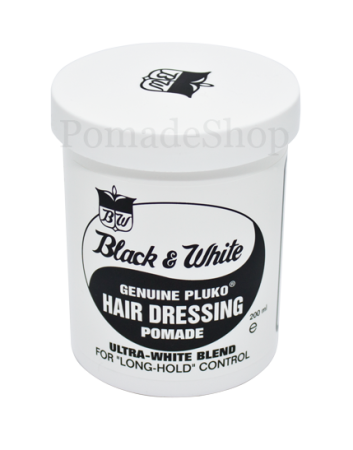Black &amp; White Hair Dressing Pomade, large